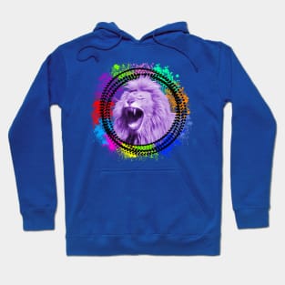 Colourful Rainbow Lion Explosion Hoodie